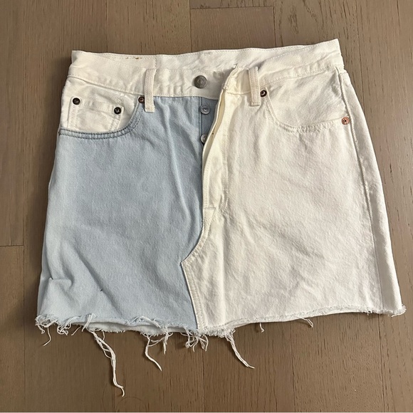 Levi's Dresses & Skirts - Levi’s Two Toned Color Block Denim Skirt